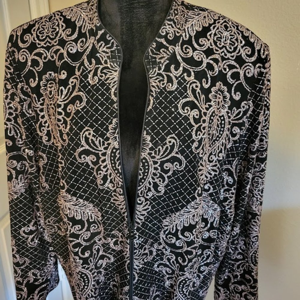 Alex Evenings Women's Plus Size Glitter Metallic evening jacket  Size 22W